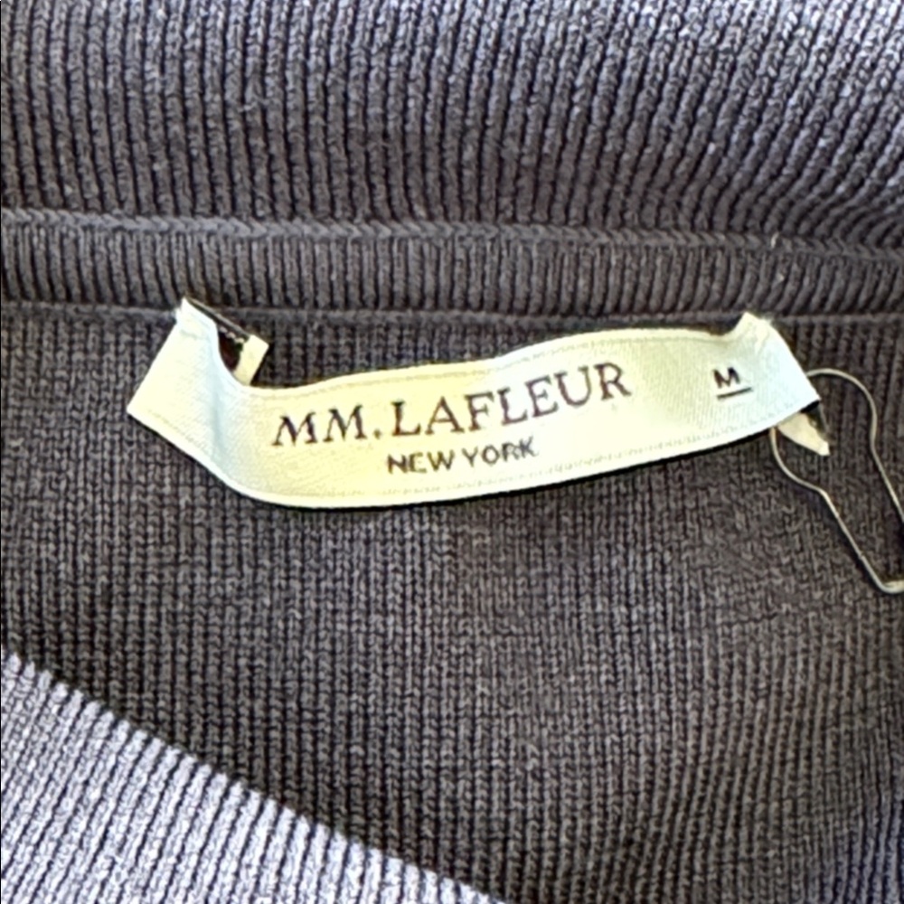 MM Lafleur Navy Pencil Skirt with Side Slit - Picture 10 of 11